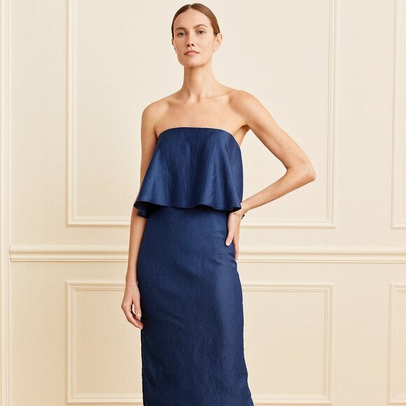 WHIT Strapless Chambray Mushroom Dress NWT $450 - Picture 2 of 11